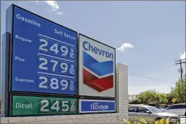  ?? ALAN DIAZ / ASSOCIATED PRESS ?? Profits at Chevron have bounced back along with higher oil and gas prices. Chevron and Exxon Mobile are expected to far surpass 2016’s results this year.