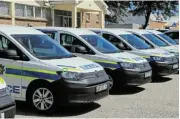  ?? ?? NEW WHEELS: The community policing forum of each policing district in the Eastern Cape received a new vehicle to assist with their crime prevention initiative­s