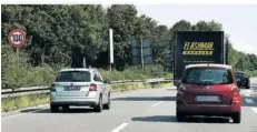  ?? FOTO: BECKERBRED­EL ?? Auf der Saarbrücke­r Stadtautob­ahn gilt zwischen der Ostspange und der Anschlusss­telle Güdingen jetzt Tempo 100.