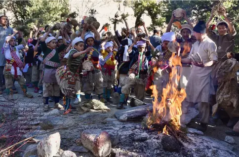  ?? ?? The initiation of the 7 to 10-year- old boys, who are seen as the purest creatures in the Kalash culture. Holger Hoffmann © All rights reserved.