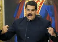  ?? ARIANA CUBILLOS/THE ASSOCIATED PRESS FILE PHOTO ?? Venezuela’s President Nicolas Maduro, who is steadily rolling back democracy in his country, has blamed the global media’s portrayal of his actions saying “this is what we call ‘fake news’ today.”