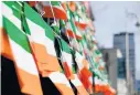  ??  ?? CONTENTIOU­S Irish Tricolours