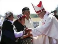  ?? ALESSANDRA TARANTINO — THE ASSOCIATED PRESS ?? Francis made the comments Wednesday while celebratin­g Mass in Temuco. The city is the capital of the Araucania region, where many of Chile’s estimated 1 million people of Mapuche descent live.