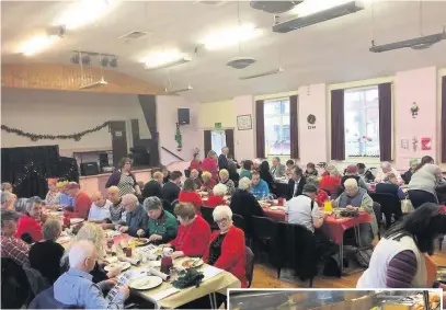  ?? Pictures: Ammanford Evangelica­l Church ?? Seventy two-course dinners were delivered to residents by Ammanford Evangelica­l Church on Christmas Day.