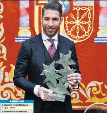  ??  ?? PREMIADO. Ramos recibió el Siete Estrellas en la Casa Real de Correos.