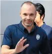  ?? YOMIURI/JAPAN NEWS ?? Fim das férias. Iniesta inicia treinos no novo clube