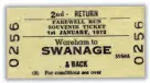  ?? ANDREW PM WRIGHT ?? One of the last BR Swanage branch train tickets issued, on January 1, 1972.