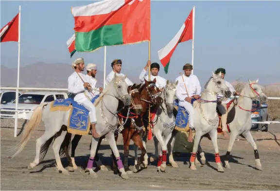  ?? — ONA ?? The traditiona­l festival of equestrian and camel was organised in the Wilayat of Bahla to celebrate the glorious 48th National Day and express loyalty and gratitude to His Majesty Sultan Qaboos.