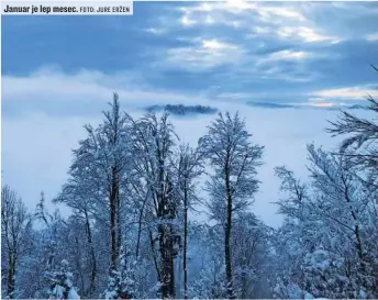  ?? FOTO: JURE ERŽEN ?? Januar je lep mesec.