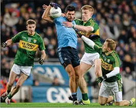  ??  ?? UNDER PRESSURE: Kerry will need to keep Dublin’s Cian O’Sullivan busy