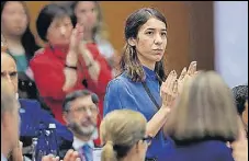  ?? AP PHOTO ?? Nadia Murad, 24, a Yazidi survivor of Islamic State (IS) genocide in Iraq, who won the Changemake­r Award.