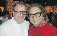  ??  ?? Rob Feenie and Vikram Vij are two of the famous Vancouver chefs who will be preparing dishes that showcase B.C. foods and wines for the Duke and Duchess of Cambridge on their visit to Kelowna today.