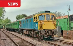  ?? STEPHEN MORLEY ?? 2 EPB EMU No. 5759 and Class 33 No. 33111 at Alresford.