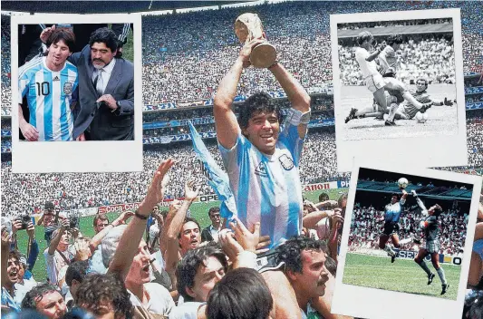  ?? KEYSTONE ?? La Coppa del mondo 1986, il "gol del siglo", "la mano de Dios" e Diego con il secondo Diez più famoso d'Argentina