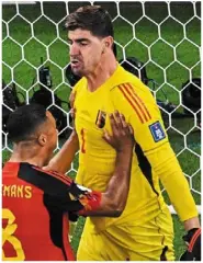  ?? — AFP ?? Saving grace: belgium goalkeeper Thibaut Courtois reacts after saving a penalty from alphonso davies.