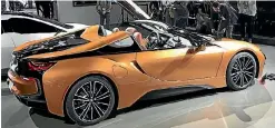  ?? DAVID LINKLATER ?? BMW finally launched the i8 roadster in Los Angeles.