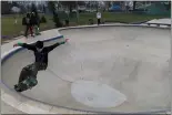  ?? DAN SOKIL — MEDIANEWS GROUP ?? A skateboard­er catches air above the recently repaired bowl of the Lansdale skate park Jan. 15.