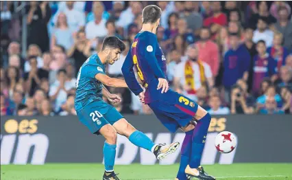 ?? FOTO: GETTY ?? Marco Asensio cerró el triunfo del Real Madrid en el Camp Nou con un auténtico golazo ante el que nada pudo hacer Ter Stegen