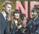  ?? REUTERS ?? Charles Kelley (from left), Hillary Scott and Dave Hayward of Lady Antebellum.