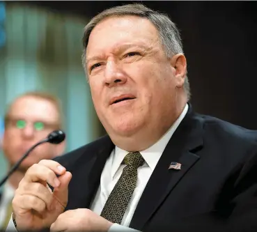  ?? PHOTO AFP ?? Le patron de la CIA, Mike Pompeo, jeudi dernier, lors d’une audience devant le Congrès.