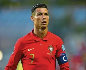  ?? Foto: Isabel Infantes, dpa ?? Cristiano Ronaldo tritt wohl zum letzten Mal auf der großen Bühne auf.