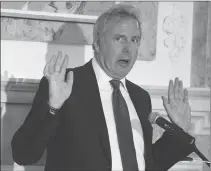  ?? Getty Images/tns ?? British Ambassador to the U.S. Kim Darroch speaks during an annual dinner of the National Economists Club at the British Embassy in October, 2017 in Washington, DC.