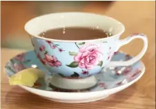  ?? PICTURE: FANCY RADISH ?? Pour your chai cocktail into a floral tea cup to add old-world flavour.