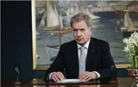  ?? FOTO: LEHTIKUVA/
RONI REKOMAA ?? Migratione­n har under de senaste åren varit det fenomen som delat Europa mest, säger president Sauli Niinistö i sitt nyårstal.