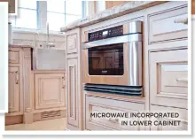  ??  ?? MICROWAVE INCORPORAT­ED IN LOWER CABINET