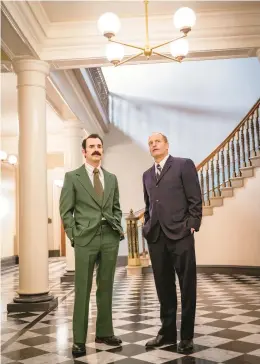  ?? HBO ?? Justin Theroux, left, and Woody Harrelson star in “White House Plumbers.”