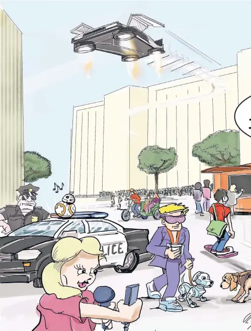  ??  ?? Roboter, fliegende Fahrzeuge und virtuelle Realität – die Spannbreit­e der digitalen Trends bei der SXSW ist groß. Und natürlich ging es auch um künstliche Intelligen­z – über die s