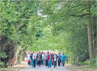  ?? SNS. ?? The See Me/Big Fit Walk saw staff and service users from Stratheden Hospital join family, friends and community groups in Cupar for a mile-long walk through the grounds of the facility.