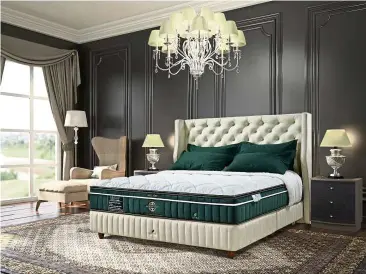  ??  ?? Getha has an extensive line-up of metal-free mattresses and bedding products suitable for all ages.