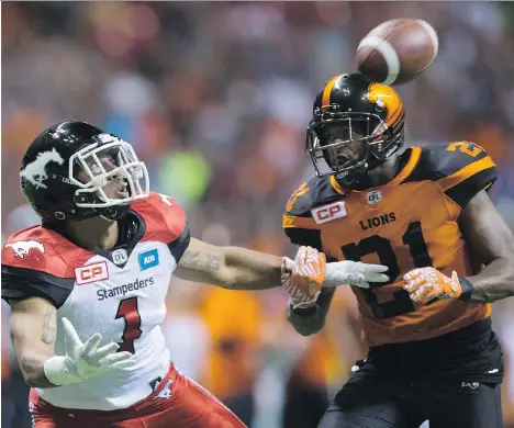  ?? DARRYL DYCK/ THE CANADIAN PRESS ?? B.C. Lions defensive back Ryan Phillips asked for his release after 12 seasons with the CFL club. He said he was asked to take a “38 to 40 per cent” pay cut while being given “no chance to compete” for a starting position.