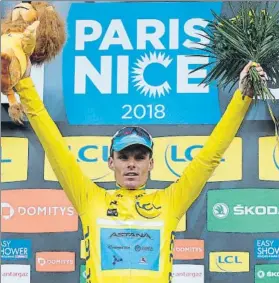  ?? FOTO: EFE ?? Luis León Sánchez sigue liderando la París-Niza tras las seis primeras etapas disputadas