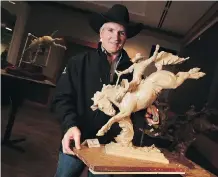  ??  ?? Con Williams was a rodeo cowboy before trying his hand at sculpting and uses that knowledge to bring as much authentici­ty to the work as possible.