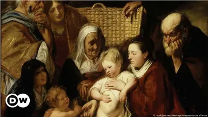  ??  ?? "La Sagrada Familia con Santa Ana, el Joven Bautista, y sus padres", obra del pintor barroco Jacques Jordaens.
