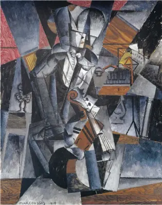  ??  ?? Louis Marcoussis, The Musician, 1914, National Gallery of Art, Washington D.C.