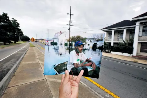  ?? LA NOUVELLE-ORLÉANS, 16 AOÛT 2015 ?? Une image superposée d’une rue de la ville aujourd’hui et il y a dix ans. Les risques d’inondation­s sont-ils désormais écartés?