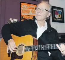  ??  ?? Bobby Vee plays the guitar at his family’s Rockhouse Production­s in St. Joseph, Minnesota.