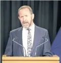  ?? AP ?? Justice Minister Andrew Little announces plans to ease abortion laws yesterday.