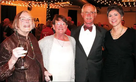  ?? NWA Democrat-Gazette/CARIN SCHOPPMEYE­R ?? Barbara Jackson (from left), Ellen and Malcolm Hayward and Marybeth Hays visit at the Symphony of Northwest Arkansas Spring Gala on March 6 at Mermaids in Fayettevil­le.