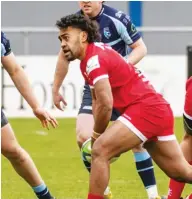  ??  ?? On the go: Jersey Reds scrum-half Cameron Nordli-Kelemeti in action in win over Bedford