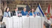  ?? OFFICE OF GOV. RON DESANTIS ?? The Florida Cabinet convenes on May 29 in an annex of the new U.S. Embassy in Jerusalem.