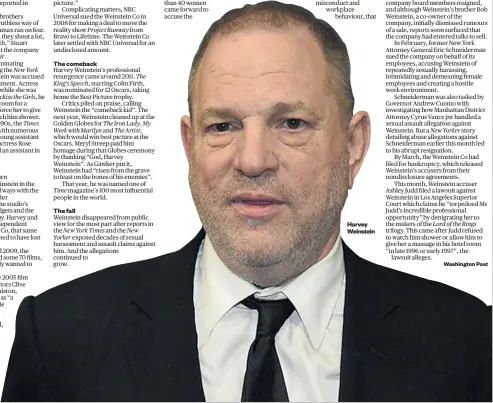  ??  ?? Harvey Weinstein