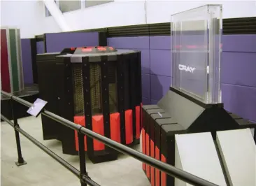  ?? ?? A Cray-2 ( left) and its cooling system ( right) on display at the computer History Museum