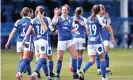  ?? Photograph: Nathan Stirk - The FA/The FA/Getty Images ?? Claudia Walker is congratula­ted after scoring in Birmingham’s FA Cup win.