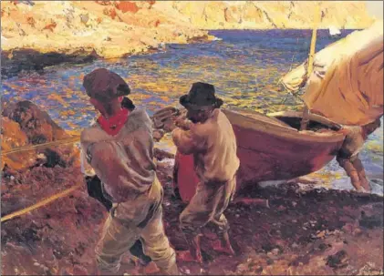  ??  ?? Fin de jornada, el óleo pintado por Joaquín Sorolla en el verano de 1900 en Jávea que la familia desea vender.