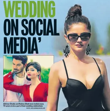  ?? PHOTO: INSTAGRAM/ASHUKLA09 ?? Abhinav Shukla and Rubina Dilaik have invited many TV actors to be a part of their wedding celebratio­ns