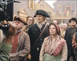  ?? Aimee Spinks Starz ?? SAM HEUGHAN’S character moves to North Carolina in the new season of “Outlander,” which meant building a new set at the show’s studio in Scotland.